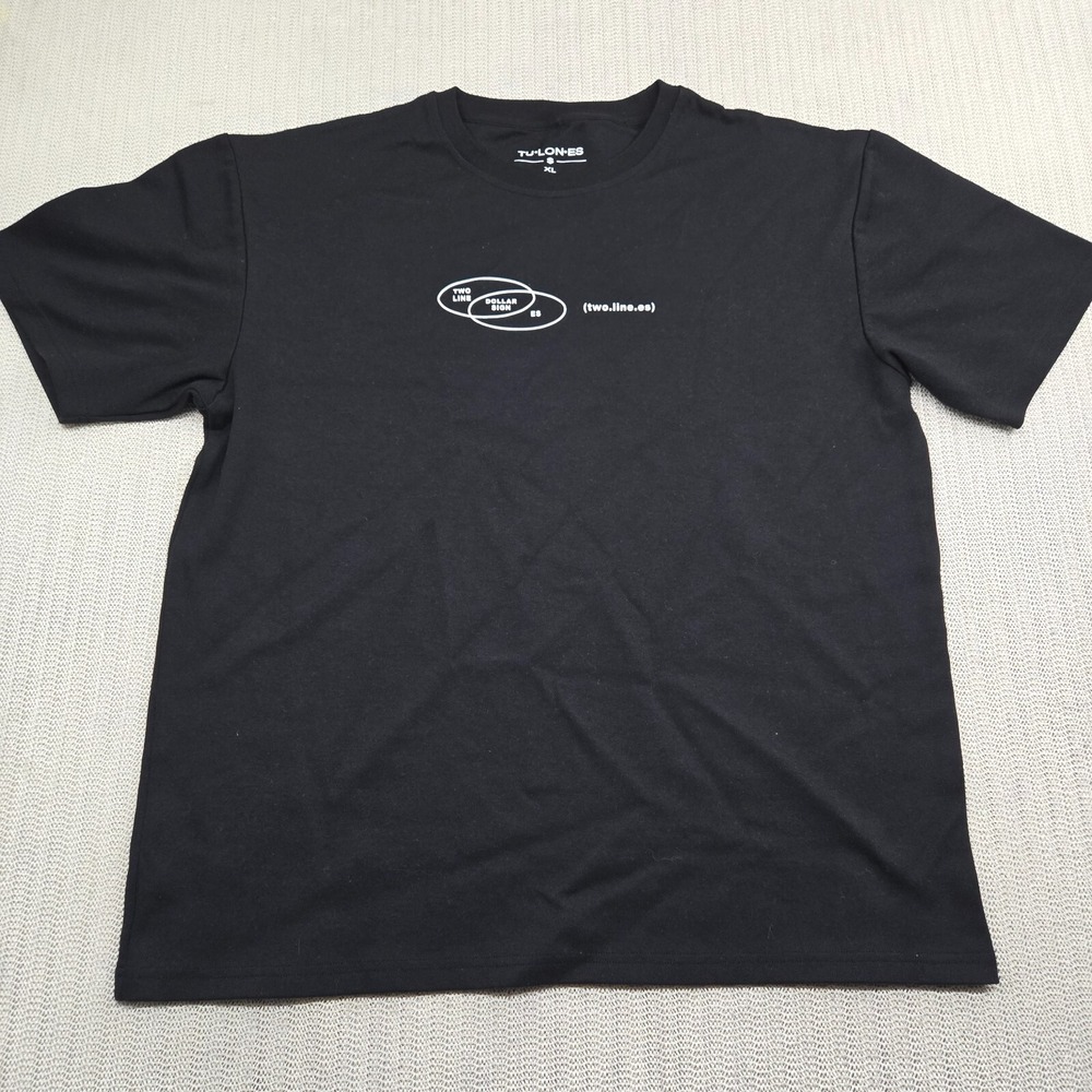 Tulones Shirt Mens Extra Large Black Graphic Dollar Sign Short Sleeve